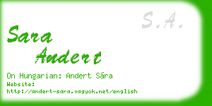 sara andert business card
